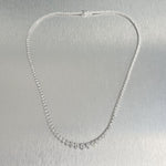 14k White Gold Round Diamond Graduated Tennis Necklace 10.71ctw G VS2-SI1 17"