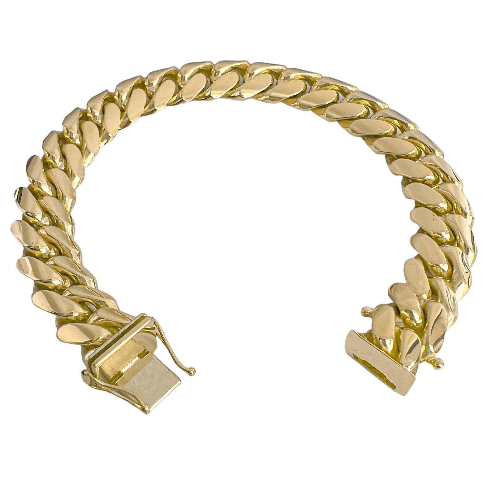 5.00 Carat Cuban Link Chain Hip Hop Bracelet Craft In 14k Yellow Gold at Rs  6.38 Lakh / Peice in Surat