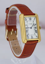 Vintage Cartier Tank Jumbo Stepped Case Gold Plated Manual 27x37mm 1543 Watch