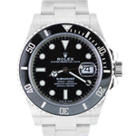 UNPOLISHED Rolex Submariner 41mm Date Black Ceramic Watch Stainless Steel 126610