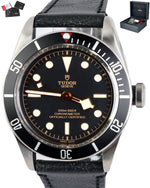 MINT Tudor Black Bay Heritage Black 79230 Stainless Steel 41mm Strap Dive Watch