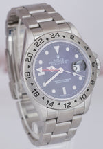 2007 Rolex Explorer II SEL NO-HOLES Stainless Black Date GMT 40mm Watch 16570