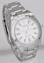 MINT Rolex Milgauss White Anti-Magnetic Stainless Steel Oyster 40mm Watch 116400