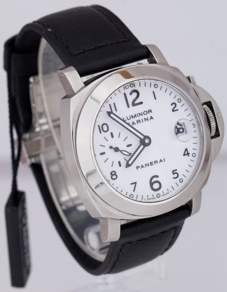 Panerai PAM 49 Luminor Marina Date 40mm White Stainless Steel Automati