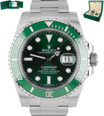 MINT 2018 Rolex HULK Submariner Date 116610 LV Green Ceramic Steel Watch B+P