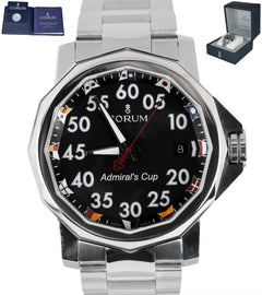 MINT Corum Admiral s Cup 40mm Black Arabic Stainless Steel 082.961.20