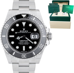 BRAND NEW JULY 2021 Rolex Submariner 41 Date Steel Black Ceramic Watch 126610 LN