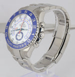 MINT 2017 Rolex Yacht-Master II 44mm White Stainless Blue Ceramic 116680 Watch