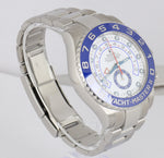MINT 2017 Rolex Yacht-Master II 44mm White Stainless Blue Ceramic 116680 Watch