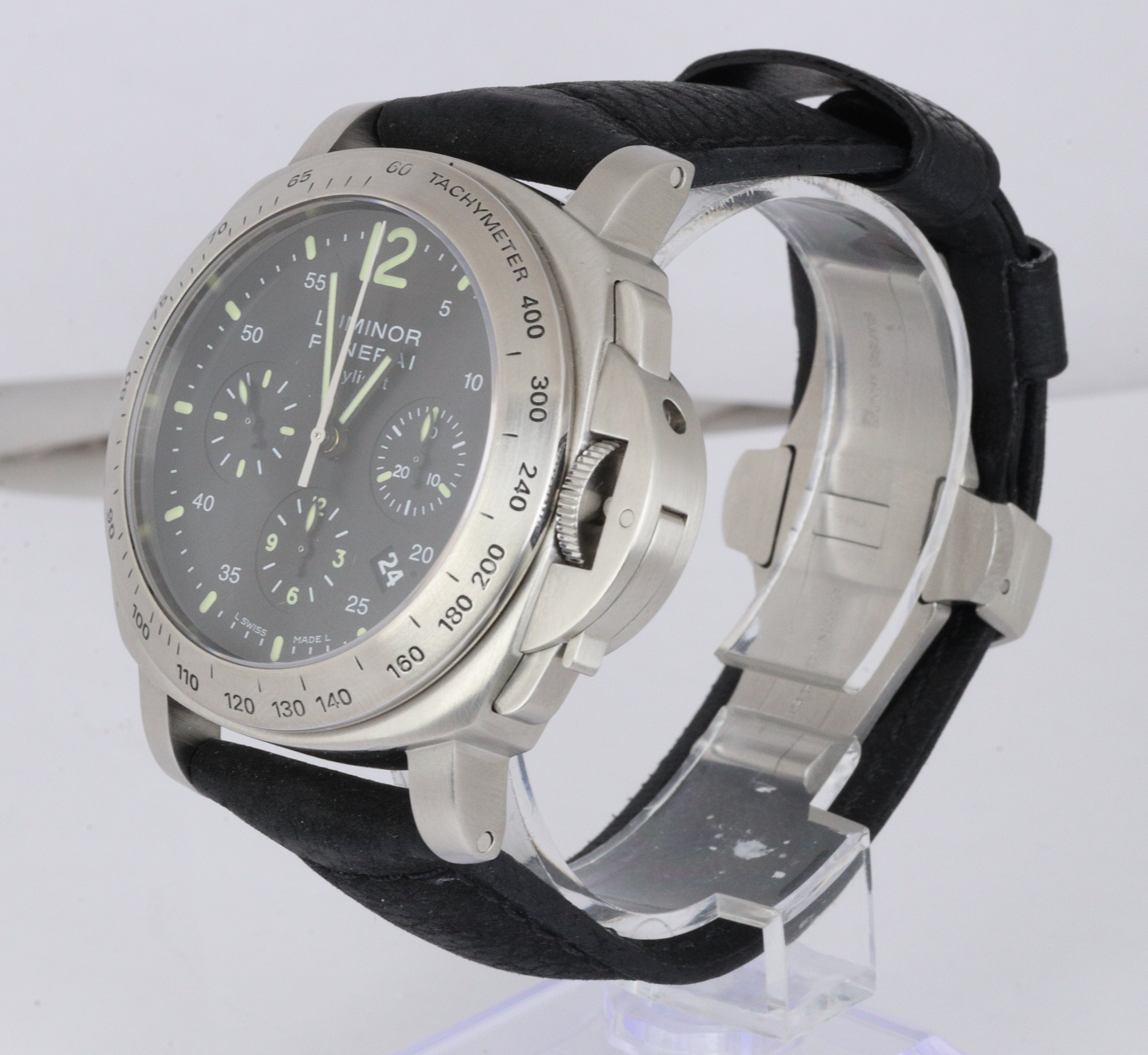 MINT Panerai Luminor Daylight Chronograph Black PAM 250 Stainless PAM0