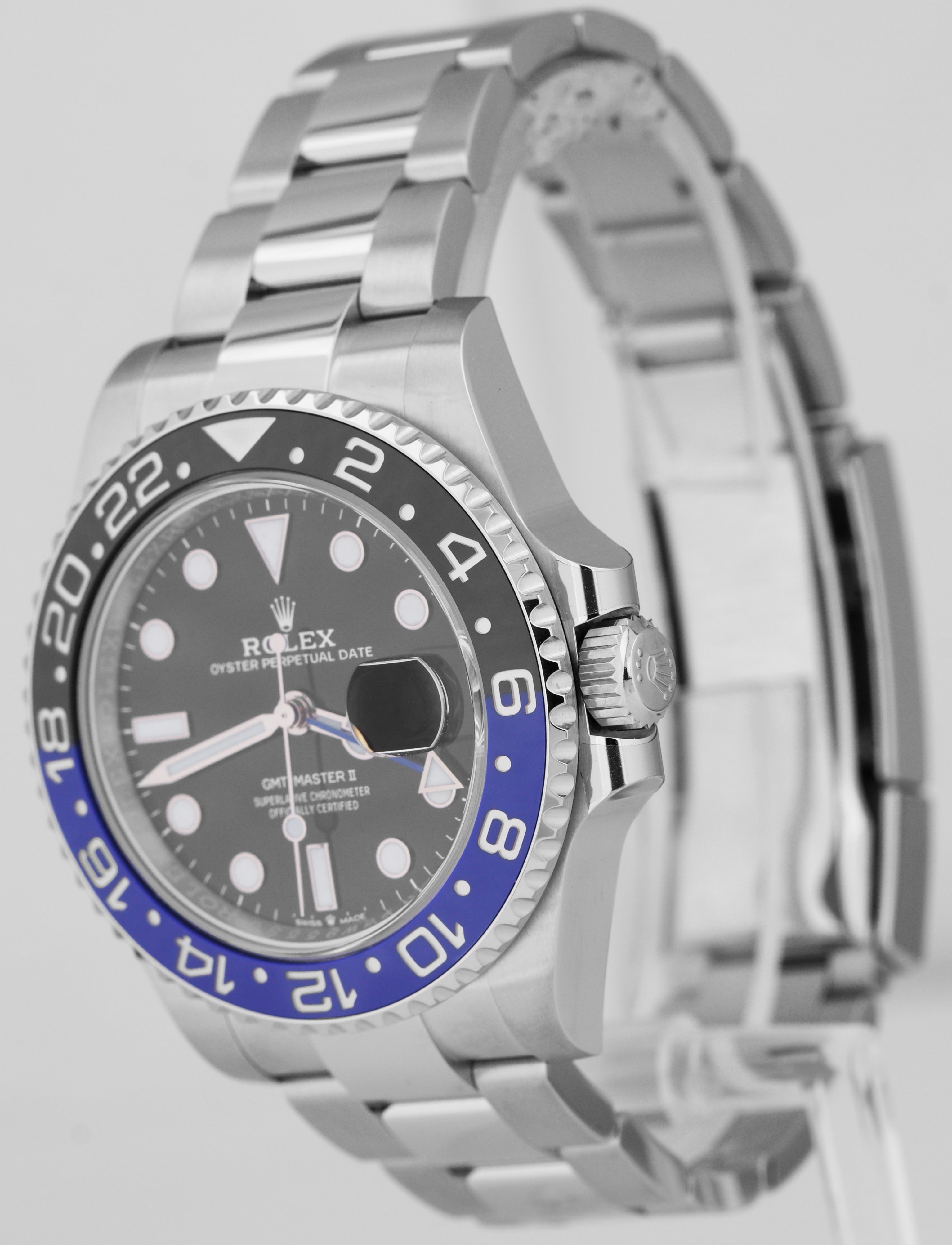 NEW MAY 2021 Rolex GMT-Master II Ceramic BATMAN OYSTER BRACELET 40mm 126710 BLNR