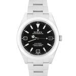 MINT Rolex Explorer I Black 39mm Stainless Steel Oyster Watch 214270 BOX PAPERS