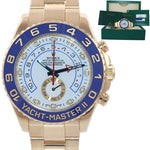2016 PAPERS BLUE HANDS Rolex Yacht-Master 2 Yellow Gold 116688 44mm Watch Box