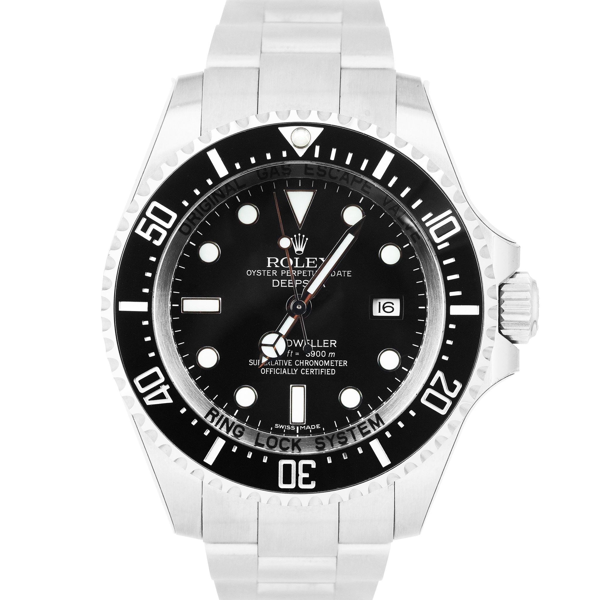 MINT Rolex Sea-Dweller Deepsea Stainless Steel 44mm Black Date Dive Watch 116660