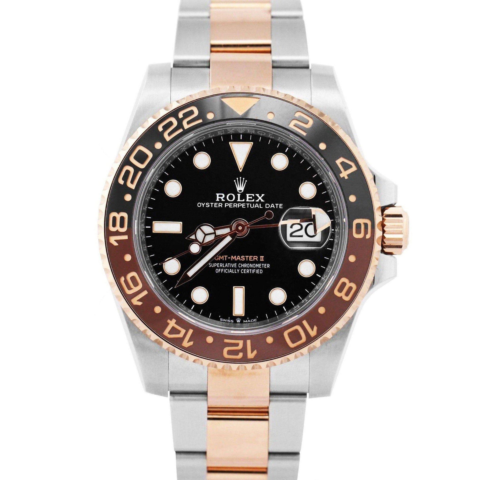 NEW 2023 Rolex GMT-Master II Root Beer Two-Tone Rose Gold 126711 CHNR Watch B+P