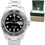 Rolex GMT-Master II Black 40mm Ceramic Stainless Steel Oyster Date Watch 116710
