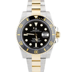 MINT Rolex Submariner Date Ceramic Two-Tone Gold Black Dive Watch 116613 LN