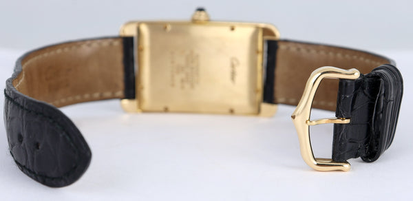 Vintage Cartier Tank Americaine watch 1740 Yellow gold auto - Lepage