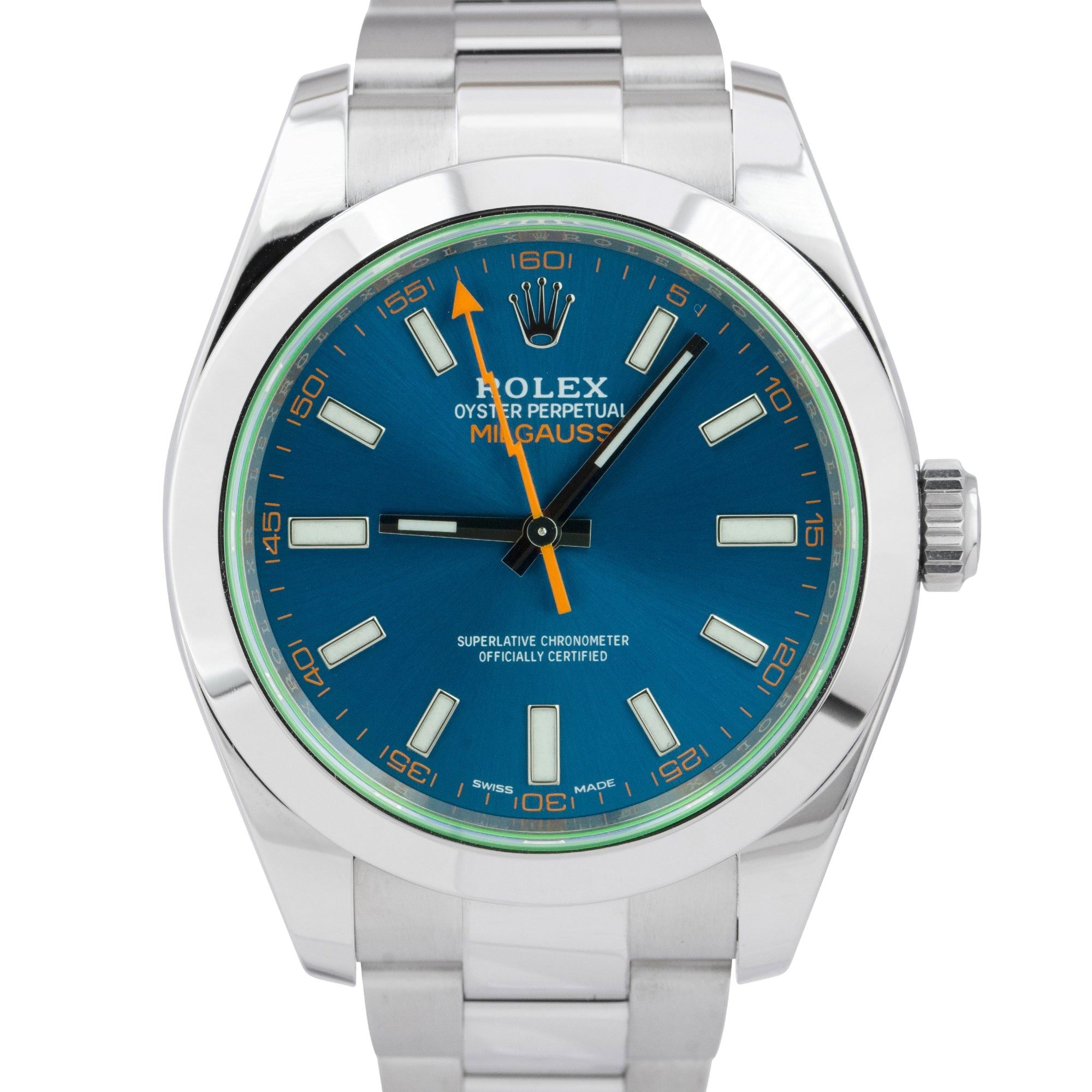 Rolex m series 2025 milgauss green