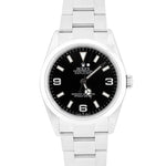 MINT Rolex Explorer I Black 36mm Automatic Stainless Steel Oyster Watch 114270