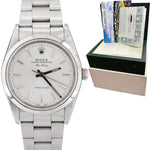 Rolex Oyster Perpetual Air-King 34mm Silver Stainless Steel Watch 14000 PAPERS
