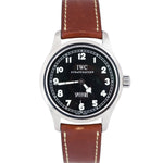 2017 SERVICED IWC Pilot Mark XV Spitfire 3253 IW325305 Steel Black 38mm Watch