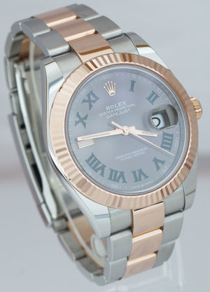 2020 MINT Rolex DateJust 41 WIMBLEDON Everose Gold Two-Tone Oyster Watch 126331