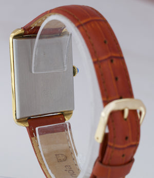 Vintage Cartier Tank Jumbo Stepped Case Gold Plated Manual 27x37mm 1543 Watch