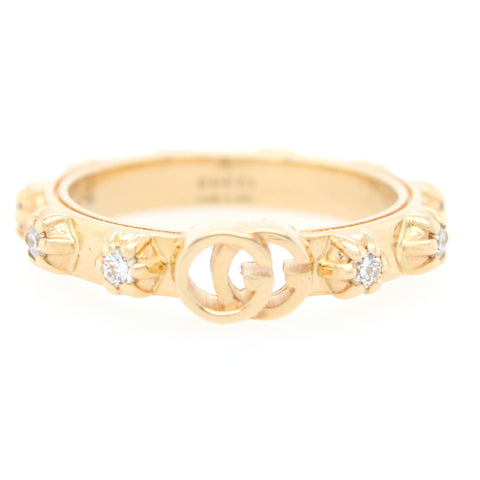 Gucci 0.50ctw Diamond GG Band Ring in 18k Yellow Gold | Size 14