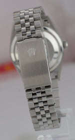 2001 Rolex DateJust 36mm NO HOLES Stainless Silver Stick Jubilee Watch 16220