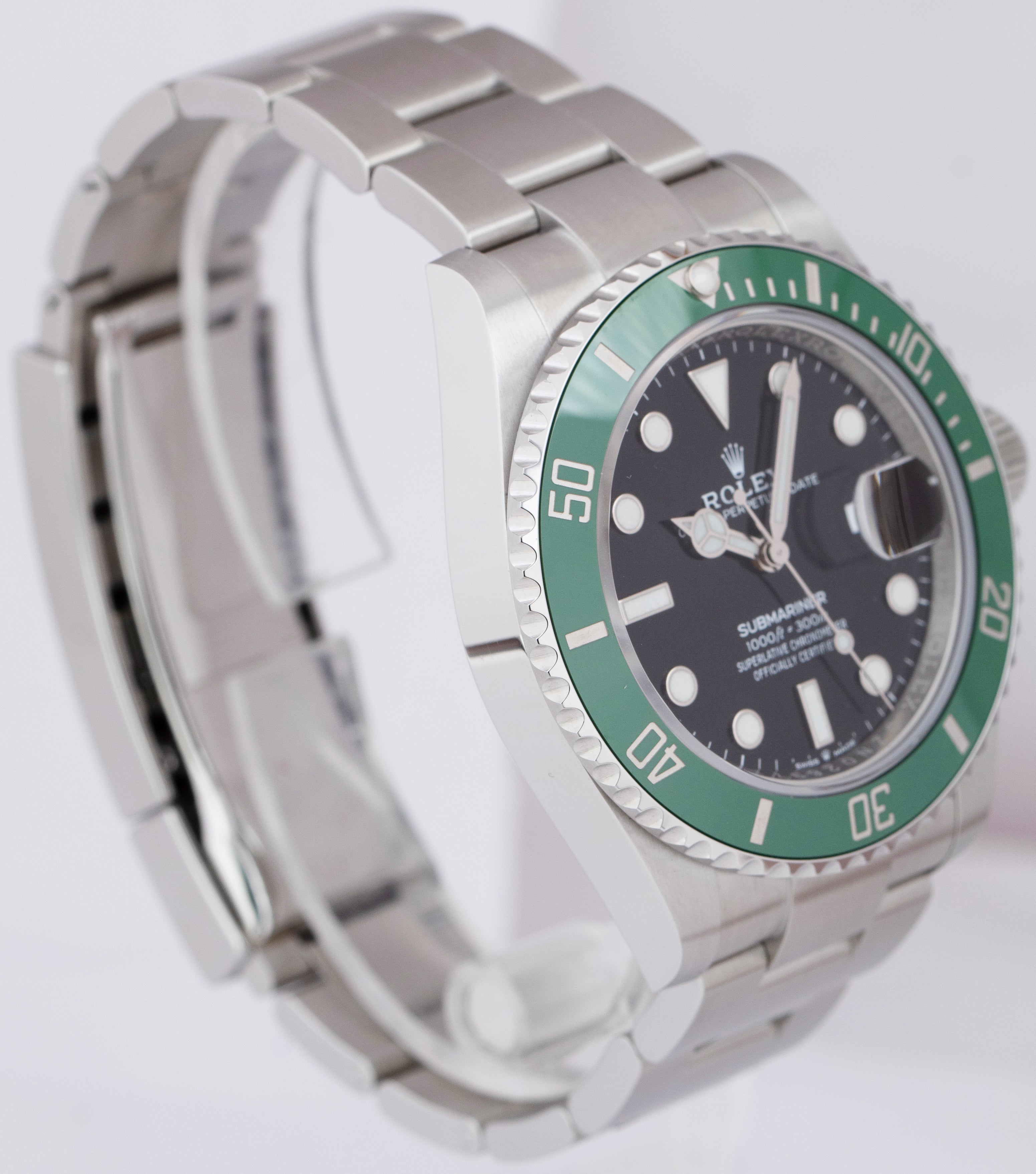 NEW STICKERED SEPT 2022 Rolex Submariner 41mm Date GREEN KERMIT Watch