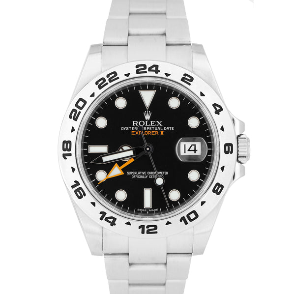 2020 RSC Rolex Explorer II Black Orange GMT Date 42mm Watch 216570 FUL