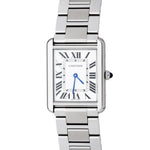 Cartier Tank Solo Large Stainless Steel Roman Quartz Date 3169 / W5200014 Watch