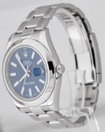 MINT PAPERS Rolex DateJust II Blue Smooth Steel 41mm Oyster Watch 116300 B+P