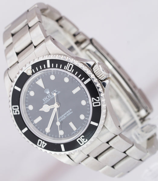 1990 Rolex Submariner Men's Watch 14060 Black Dial Bezel 40mm