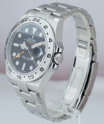2016 Rolex Explorer II 42mm Black Orange Stainless Steel GMT Date Watch 216570