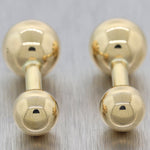 Tiffany & Co. Vintage Estate 14k Yellow Gold Barbell Cufflinks