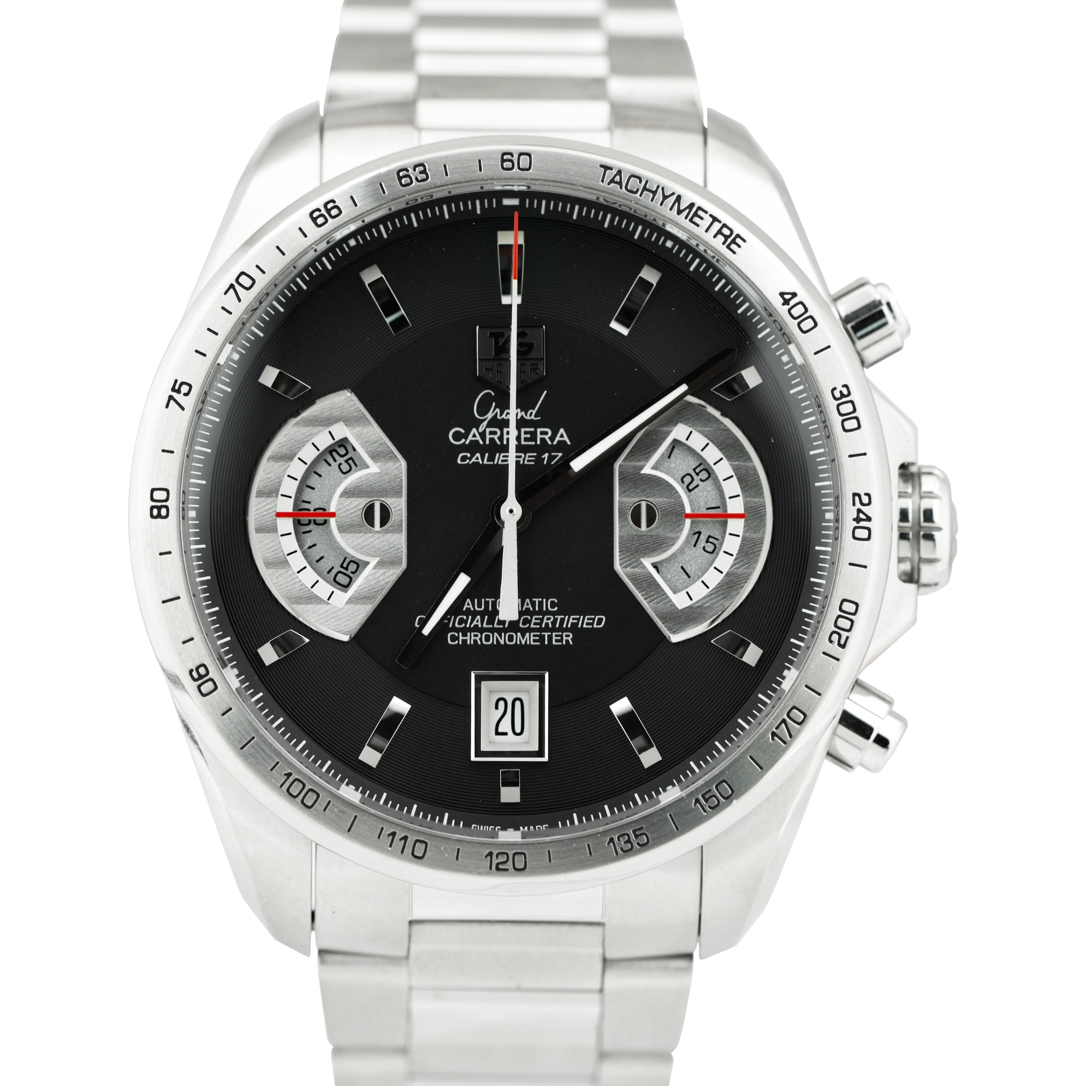 TAG Heuer Grand Carrera Steel Black Dial Automatic Men's Watch