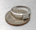 Lovely Ladies Vintage Estate 14K White Gold 0.12ctw Diamond Engagement Ring