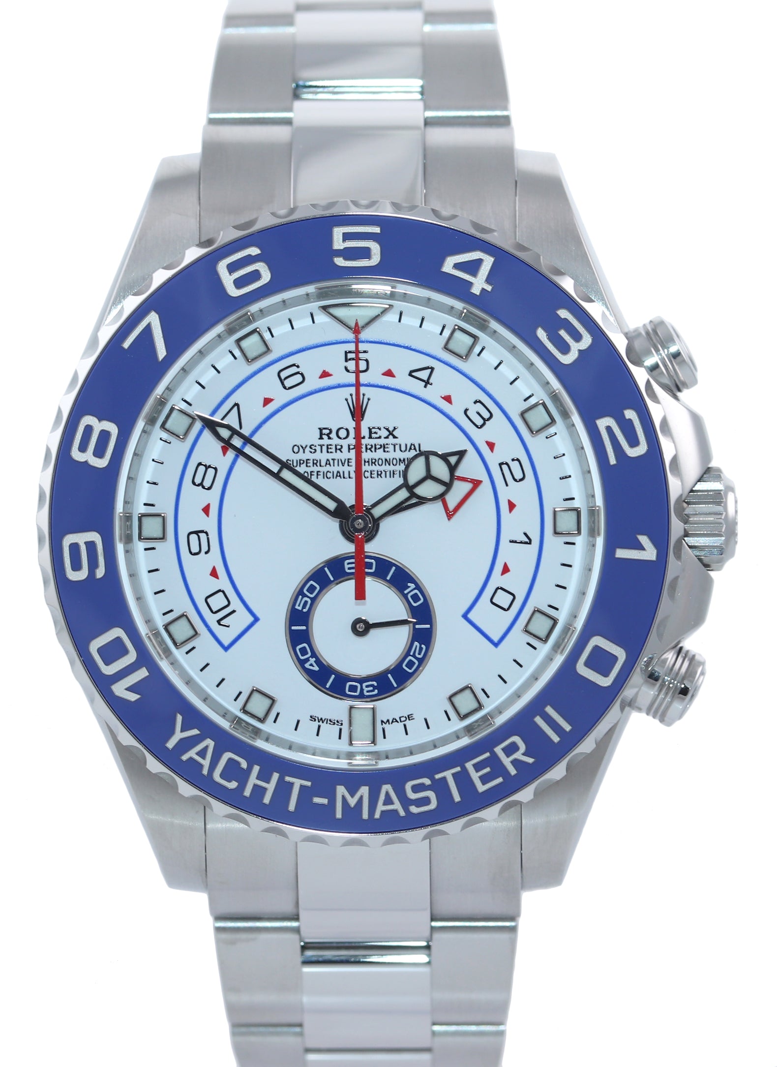 2022 MINT Rolex Yacht-Master 2 NEW MERC HANDS Steel Blue 116680 Watch Box