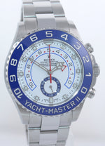 MINT 2022 Rolex Yacht-Master 2 NEW MERC HANDS Steel Blue 116680 Watch Box