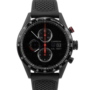 Tag Heuer Carrera Black Titanium Black PVD CAR2A80 Chronograph Date Watch BOX