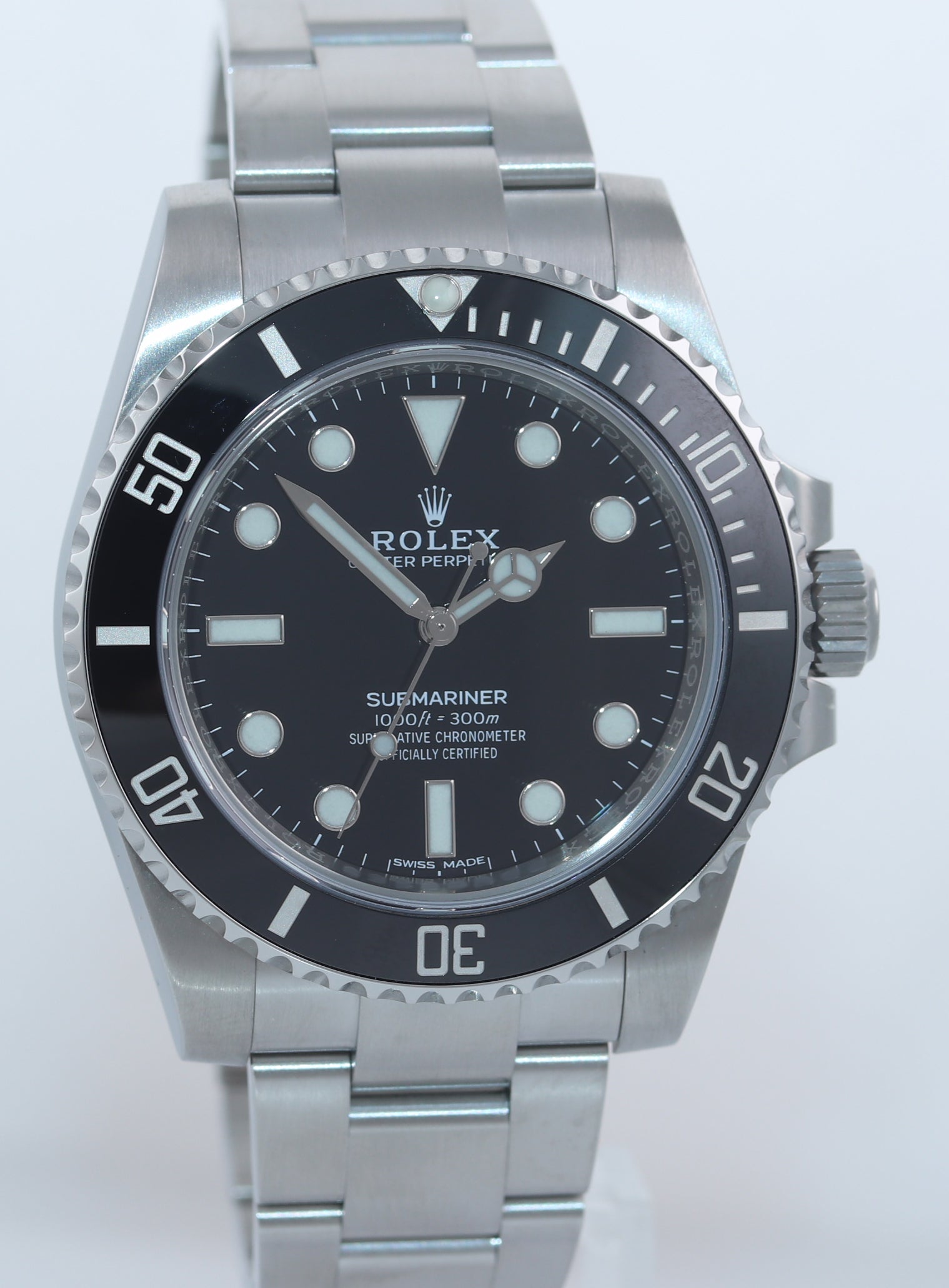 2018 MINT Rolex Submariner No-Date 114060 Steel Black Ceramic 40mm Watch Box