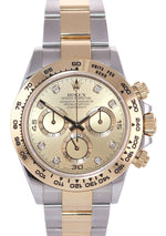 2018 PAPERS Champagne Diamond 116503 Rolex Daytona Two Tone Steel Gold Watch