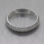 Modern 14k White Gold 1.00ctw Diamond Wedding Band Ring