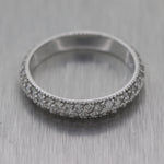 Modern 14k White Gold 1.00ctw Diamond Wedding Band Ring
