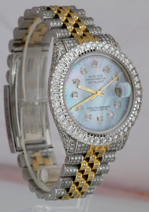 Rolex DateJust 36mm Two-Tone Gold MOP BUST DOWN DIAMOND Jubilee Watch 16013