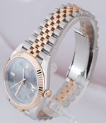 Rolex DateJust 41 126331 WIMBLEDON Gray Everose Gold 18K Two Tone Watch CARD