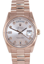 Rolex President Day Date Rose Gold 36mm 118235 Diamond Heavy Band Watch Box
