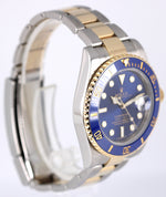 Rolex Submariner Date Two-Tone 18K Yellow Gold Steel Blue 40mm 116613 LB Watch